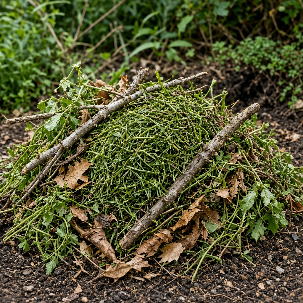 Residuos verdes de poda, ramas y jardín